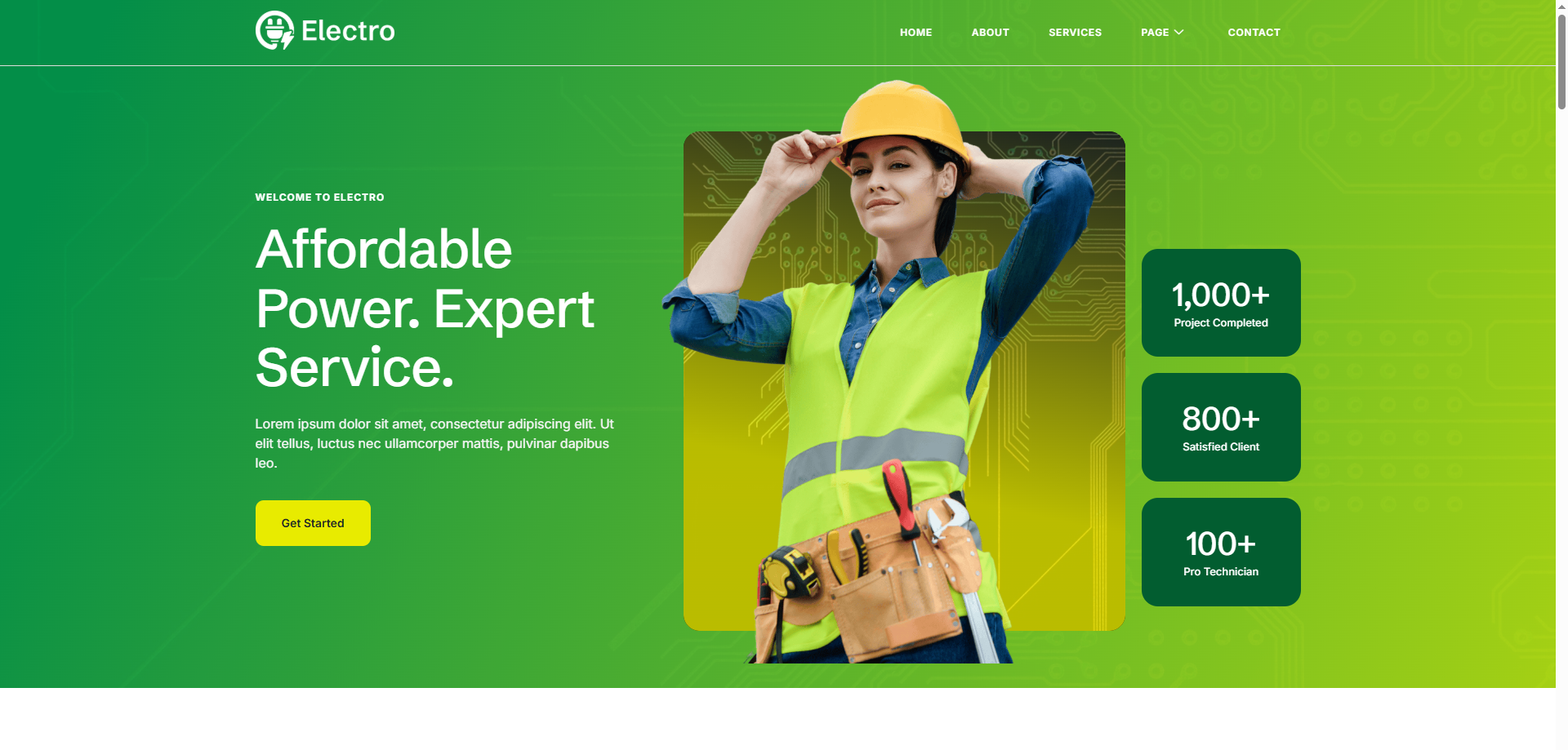 Electricians Template 4